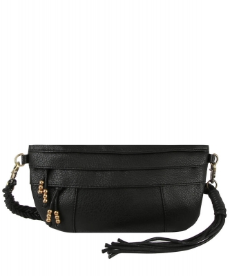 Small Soft Crossbody Handbag CQF002 BLACK